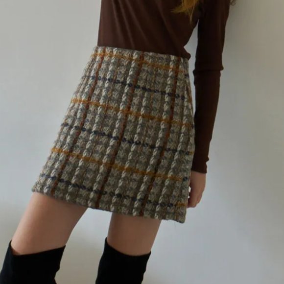 WConcept wool-blended grey tweed mini skirt - NWT - Picture 1 of 2